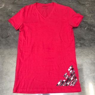 エンポリオアルマーニ(Emporio Armani)の1度着用 エンポリオアルマーニ S Tシャツ ピンク(Tシャツ/カットソー(半袖/袖なし))