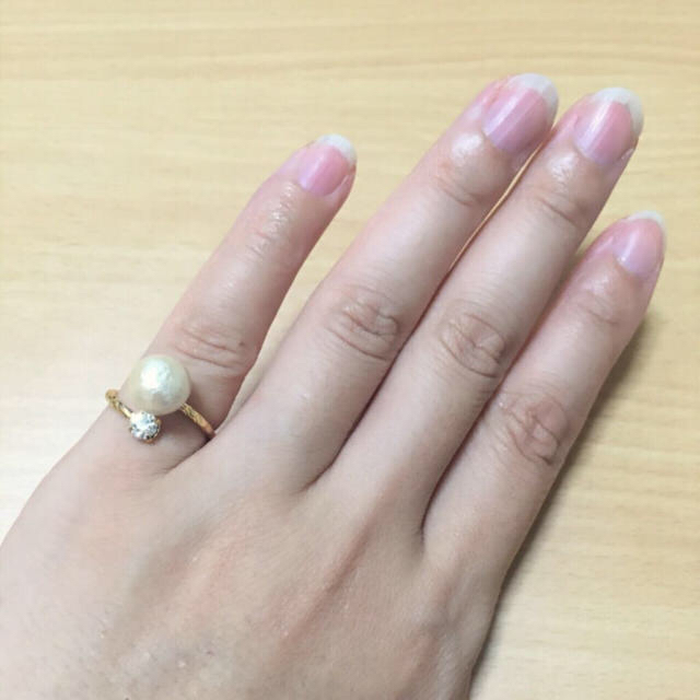 コットンパール☆リング レディースのアクセサリー(リング(指輪))の商品写真