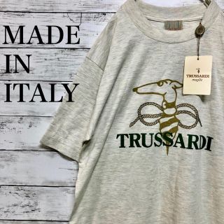 トラサルディ(Trussardi)の【デッドストック】トラサルディ でかロゴ Tシャツ イタリア製 M(Tシャツ/カットソー(半袖/袖なし))