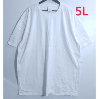 新品 5L XXXXL ビックTシャツ ホワイト(Tシャツ/カットソー(半袖/袖なし))