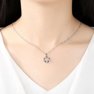パープル CZダイヤモンド ネックレス(ネックレス)