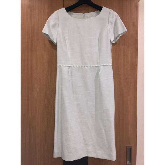 Courreges(クレージュ)のミルクティー様専用 courreges の淡いブルーセレモニースーツ レディースのフォーマル/ドレス(スーツ)の商品写真