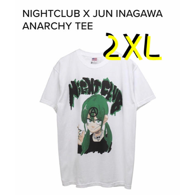 JUN INAGAWA ✕ NIGHT CLUB ホワイト Tシャツ 2XLTシャツ/カットソー(半袖/袖なし)