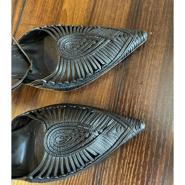 mosaique par a・bomb 黒 ストラップサンダル レディースの靴/シューズ(ハイヒール/パンプス)の商品写真