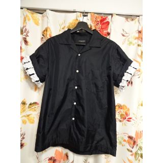 コムデギャルソンオムプリュス(COMME des GARCONS HOMME PLUS)のコムデギャルソン　オムプリュス　開襟フリルシャツ　ブラック　サイズフリー(シャツ)