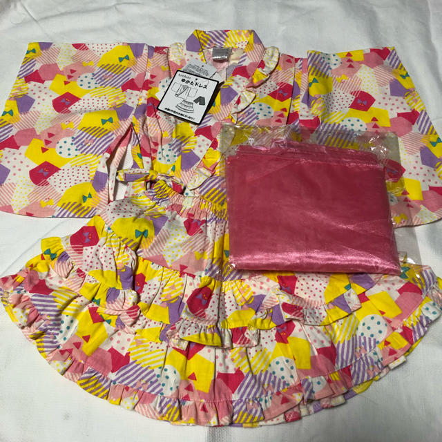 futafuta(フタフタ)のfutafuta 新品 浴衣ドレス 90 キッズ/ベビー/マタニティのキッズ服女の子用(90cm~)(甚平/浴衣)の商品写真