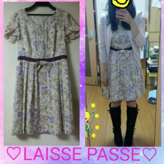 レッセパッセ(LAISSE PASSE)のLAISSE PASSE花柄ﾜﾝﾋﾟｰｽ(ミニワンピース)