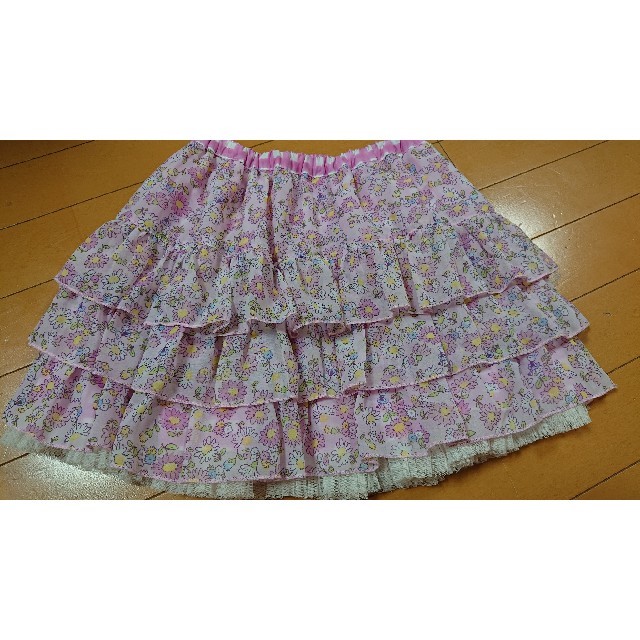 KP(ニットプランナー)のKP  130  リバーシブルフレアースカート キッズ/ベビー/マタニティのキッズ服女の子用(90cm~)(スカート)の商品写真