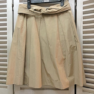 マカフィー(MACPHEE)のMACPHEE  トゥモローランド 夏用スカート ベージュ(ミニスカート)