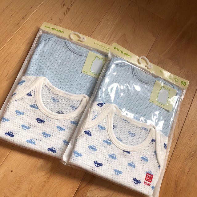 UNIQLO(ユニクロ)のユニクロ  コットンメッシュ  肌着 キッズ/ベビー/マタニティのキッズ服男の子用(90cm~)(下着)の商品写真