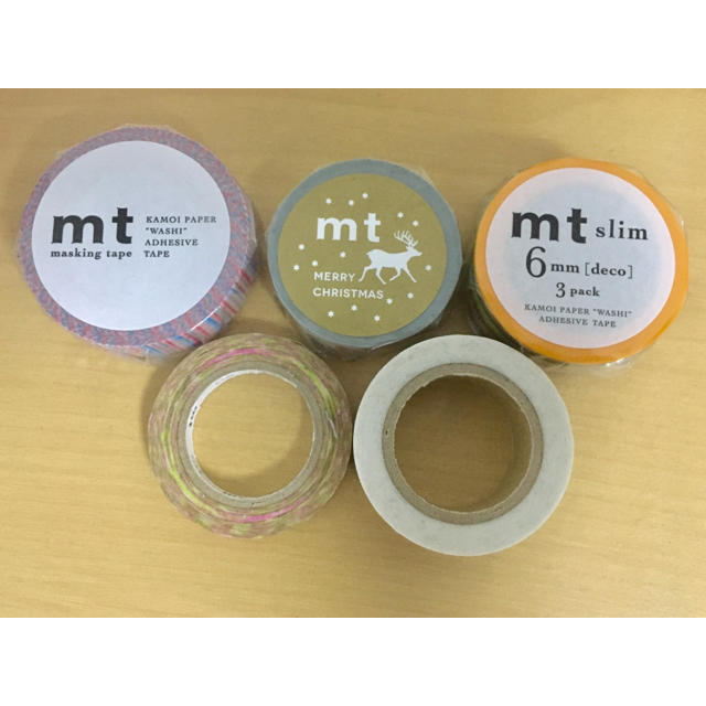 mt(エムティー)のマスキングテープ 5本セット インテリア/住まい/日用品の文房具(テープ/マスキングテープ)の商品写真