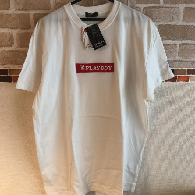 PLAYBOY(プレイボーイ)のレディース大きいサイズ白Ｔシャツ レディースのトップス(Tシャツ(半袖/袖なし))の商品写真