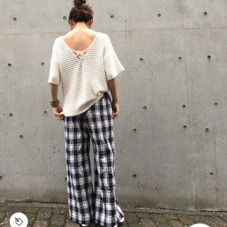 トゥデイフル(TODAYFUL)のtodayful イージーチェックパンツ 36(カジュアルパンツ)