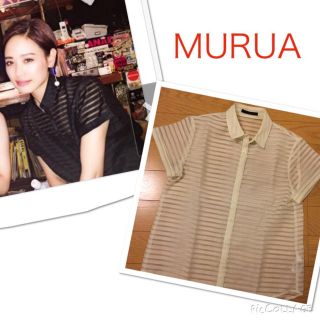 ムルーア(MURUA)のシアーボーダーシャツ★MURUA(シャツ/ブラウス(半袖/袖なし))