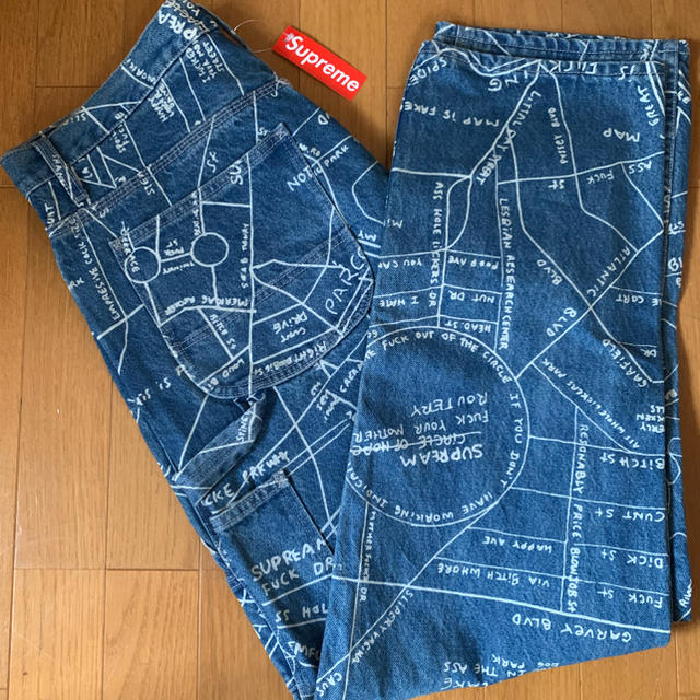 Supreme(シュプリーム)のsupreme Gonz Map Denim Painter Pant メンズのパンツ(ペインターパンツ)の商品写真