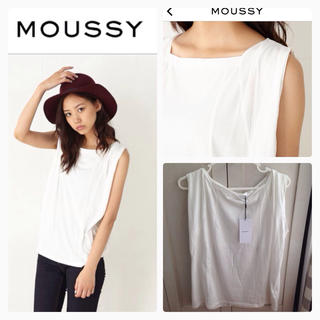 マウジー(moussy)のmoussy最新作♡新品タックノースリ(カットソー(半袖/袖なし))