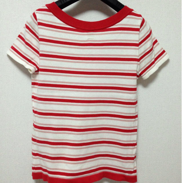 INED(イネド)のenqueteのVネックボーダーシャツ レディースのトップス(Tシャツ(半袖/袖なし))の商品写真