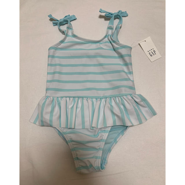 babyGAP(ベビーギャップ)の新品 定価3200円 ベビーギャップ  ボーダー ワンピース 水着 95 UV キッズ/ベビー/マタニティのキッズ服女の子用(90cm~)(水着)の商品写真