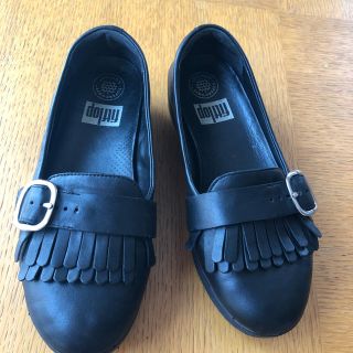 フィットフロップ(fitflop)の黒fitlopフィットフロップ(ローファー/革靴)