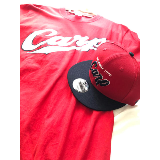 広島東洋カープ(ヒロシマトウヨウカープ)の広島カープ ニューエラ キャップ 帽子 ＋Tシャツ セット スポーツ/アウトドアの野球(応援グッズ)の商品写真
