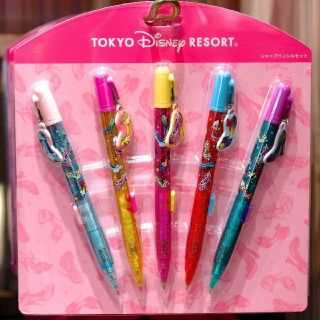 ディズニー(Disney)の☆ディズニーリゾート限定☆ プリンセス チャーム付き シャープペンシル セット(ペン/マーカー)