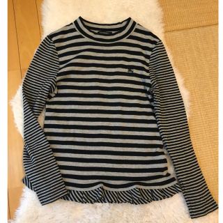 バーバリー(BURBERRY)の美品本物バーバリーBurberry上質コットンボーダー柄長袖カットソー♫(Tシャツ/カットソー)