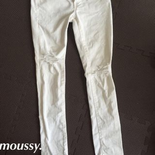 マウジー(moussy)のmoussy ホワイトクラッシュデニム(デニム/ジーンズ)