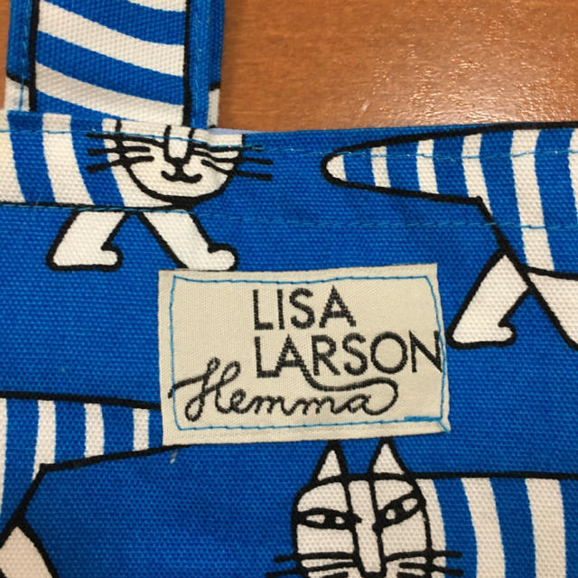 Lisa Larson(リサラーソン)の極美品！ハンドメイド♡リサラーソン マイキー トートバッグ ブルー ハンドメイドのファッション小物(バッグ)の商品写真