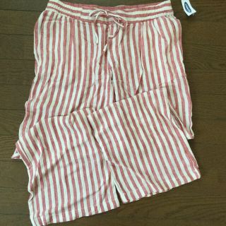 オールドネイビー(Old Navy)のS petite 11号 オールドネイビー タグ付き ストライプワイドパンツ(カジュアルパンツ)