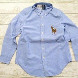 ポロラルフローレン(POLO RALPH LAUREN)のラルフローレン キッズ オックスフォードシャツ S 青/〓ZAW(ネコポス)(ブラウス)