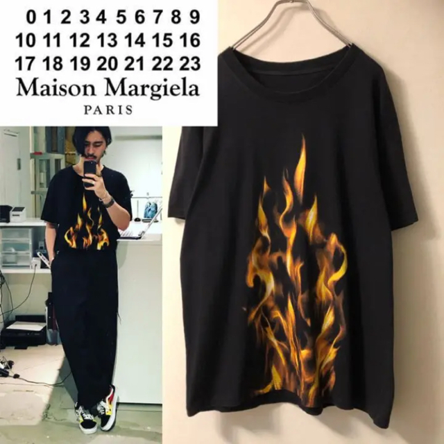 【MaisonMargiela】メゾンマルジェラ /Tシャツ/黒/48/美品Tシャツ/カットソー(半袖/袖なし)