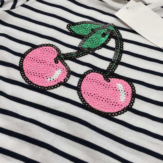 H&M ベビー キッズ スパンコールチェリーピンク Tシャツ サイズ100 新品