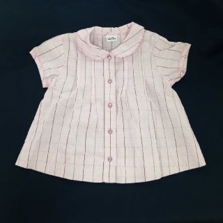 ベビーディオール(baby Dior)のbaby Dior 丸襟 チェックシャツ(Tシャツ/カットソー)