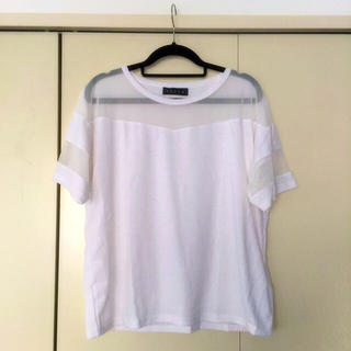 アンビー(ENVYM)のENVYMチュール切替Tシャツ(Tシャツ(半袖/袖なし))