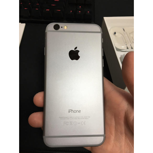 iPhone6 16GB スペースグレー 箱付き 良好 スマホ 本体 付属品 1