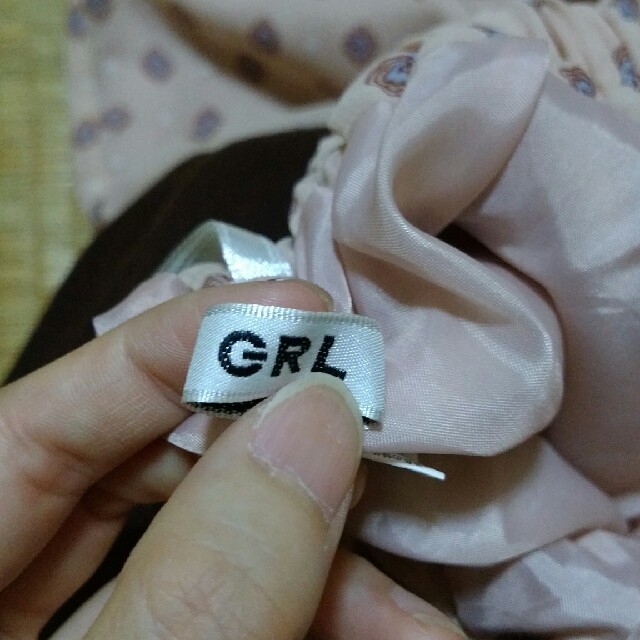 GRL(グレイル)の小紋柄ワイドパンツ　ピンク レディースのパンツ(カジュアルパンツ)の商品写真