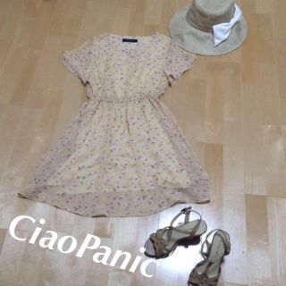 チャオパニック(Ciaopanic)のCiaopanic花柄ワンピ(ひざ丈ワンピース)