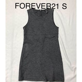 フォーエバートゥエンティーワン(FOREVER 21)のFOREVER21 カットソーワンピース サイズS ダークチャコールグレー(ひざ丈ワンピース)