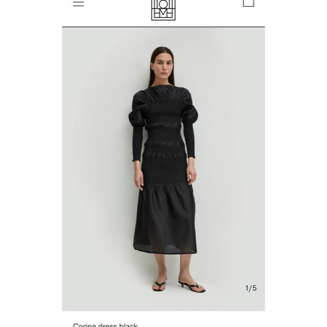 toteme☆トーテム☆ Coripe dress black dress www.krzysztofbialy.com