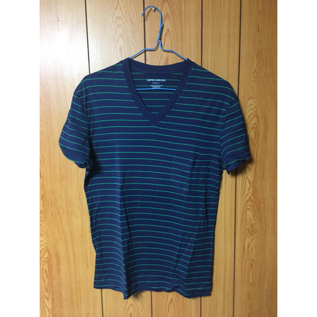 UNITED ARROWS(ユナイテッドアローズ)のUNITED ARROWS   ボーダーVネックTシャツ メンズのトップス(Tシャツ/カットソー(半袖/袖なし))の商品写真