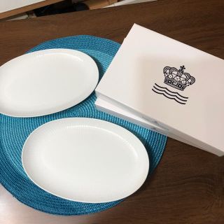 ロイヤルコペンハーゲン(ROYAL COPENHAGEN)のロイヤルコペンハーゲン  ホワイトフルーテッド  オーバル①(食器)