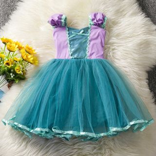 110cm♡アリエルレースドレスワンピース プリンセス ハロウィン(ドレス/フォーマル)