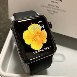 アップルウォッチ(Apple Watch)のApple Watch シリーズ2 38mm ブラックステンレス 本体は美品です(腕時計(デジタル))