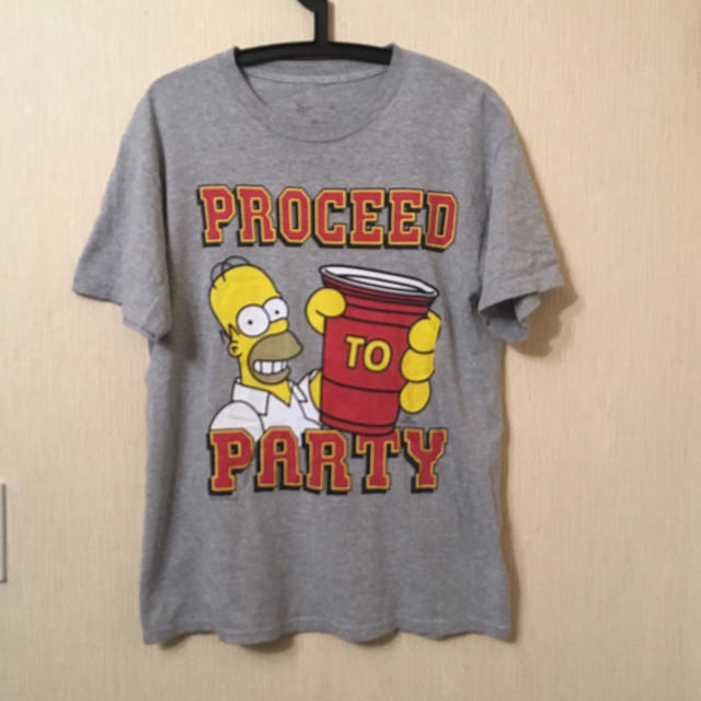 【90s】シンプソンズ プリント Tシャツ Mサイズ USA製 古着 メンズのトップス(Tシャツ/カットソー(半袖/袖なし))の商品写真