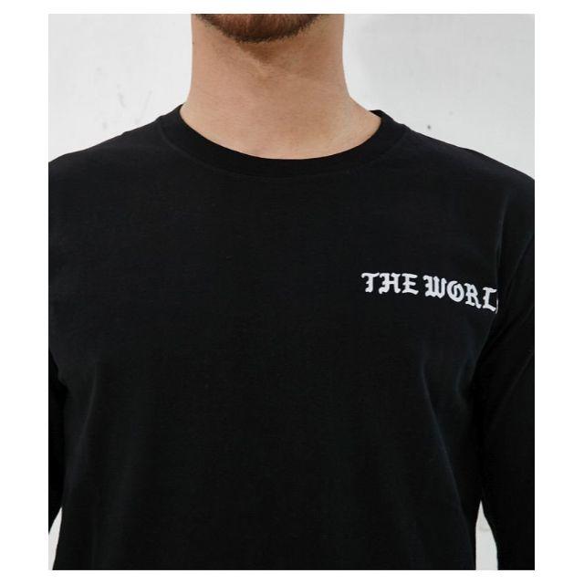 AZUL by moussy(アズールバイマウジー)のALLAROUND クルーネック長袖Tシャツ 黒 Mサイズ メンズのトップス(Tシャツ/カットソー(七分/長袖))の商品写真