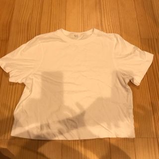 ユニクロ(UNIQLO)のUNIQLO ユニクロ クロップドTシャツ 白 S(Tシャツ(半袖/袖なし))