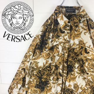 ヴェルサーチ(VERSACE)のヴェルサーチ VERSACE シルクシャツ 90s ヴィンテージ 総柄 派手(シャツ)