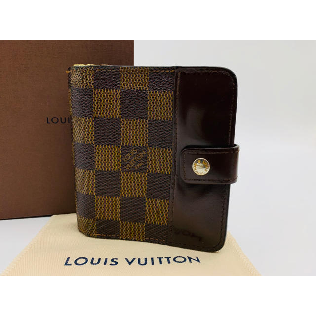 ⭐️ ルイ・ヴィトン ダミエ コンパクトジップ 二つ折り財布 正規品ファッション小物