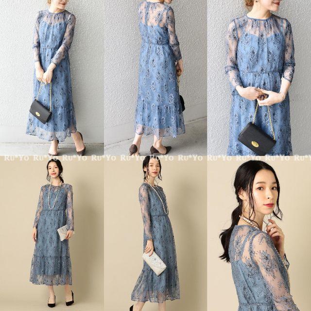SHIPS for women - 【ships little black】レースフレアワンピース