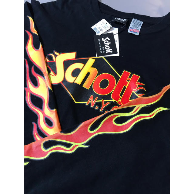 schott(ショット)のSchott ロンt フレイムロゴ メンズのトップス(Tシャツ/カットソー(七分/長袖))の商品写真